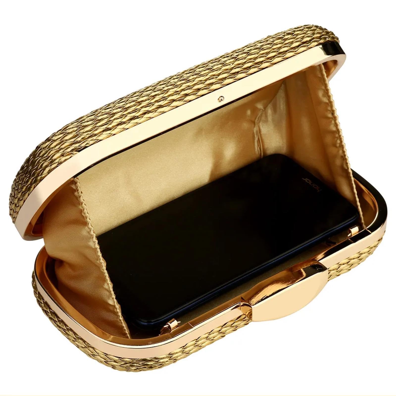 Abendtasche Damen Clutch Clutch-Tasche Damen Gold Abend Taschen Damen Schulter Umhängetasche Stroh Damen Handtasche