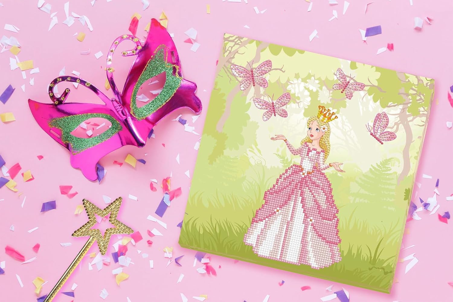 DIAMOND DOTZ Princess Adventure Dotz Box Duchess Diamond Painting Kits for Adults - Diamond Art Kits a Relaxing Creative Craft Kit with Dotz Gems 11"x11"