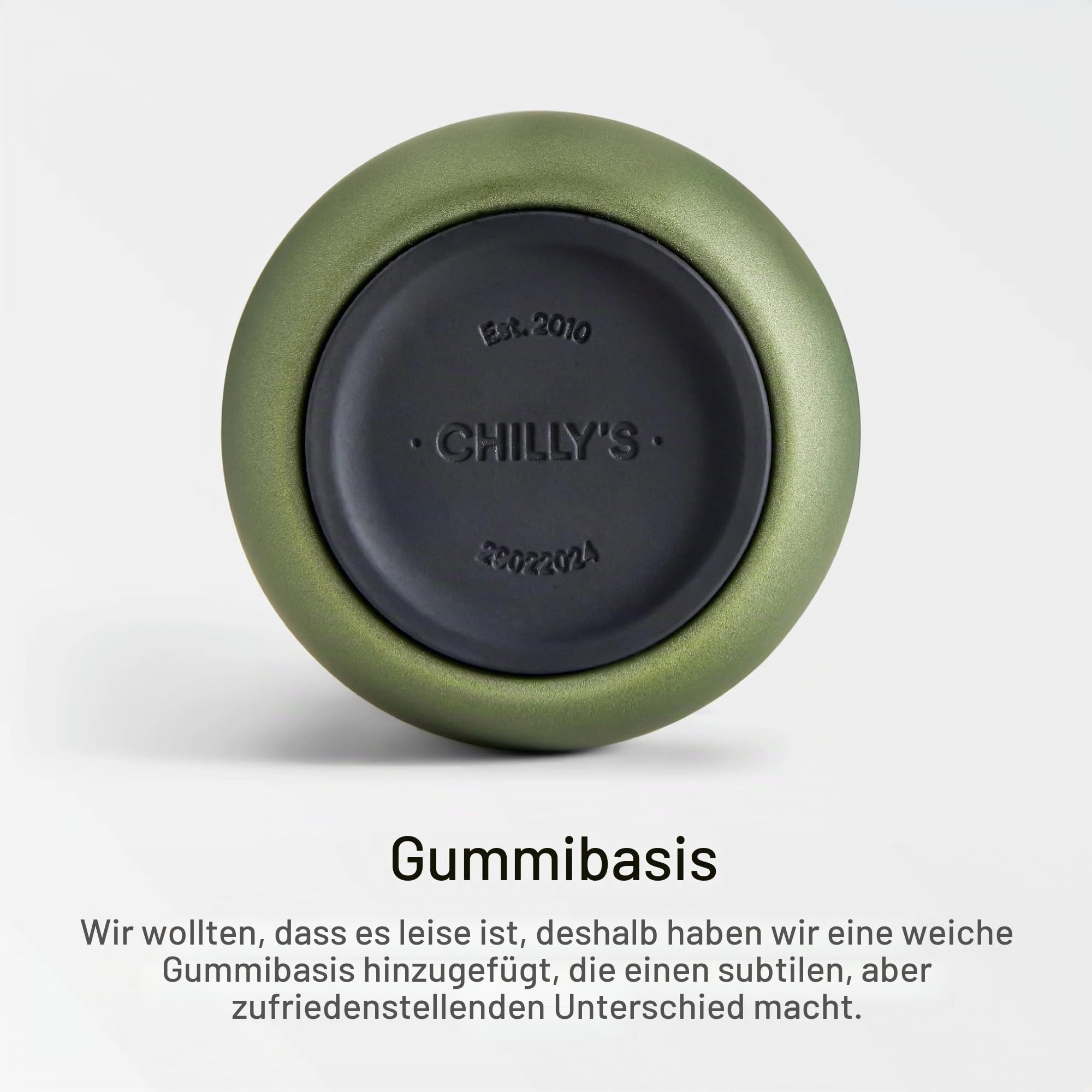 Chilly's Serie 2 Isolierter Kaffebecher - Doppelwandige Tasse mit Deckel - BPA-Freier Edelstahl - Ombre - Moss, 340ml