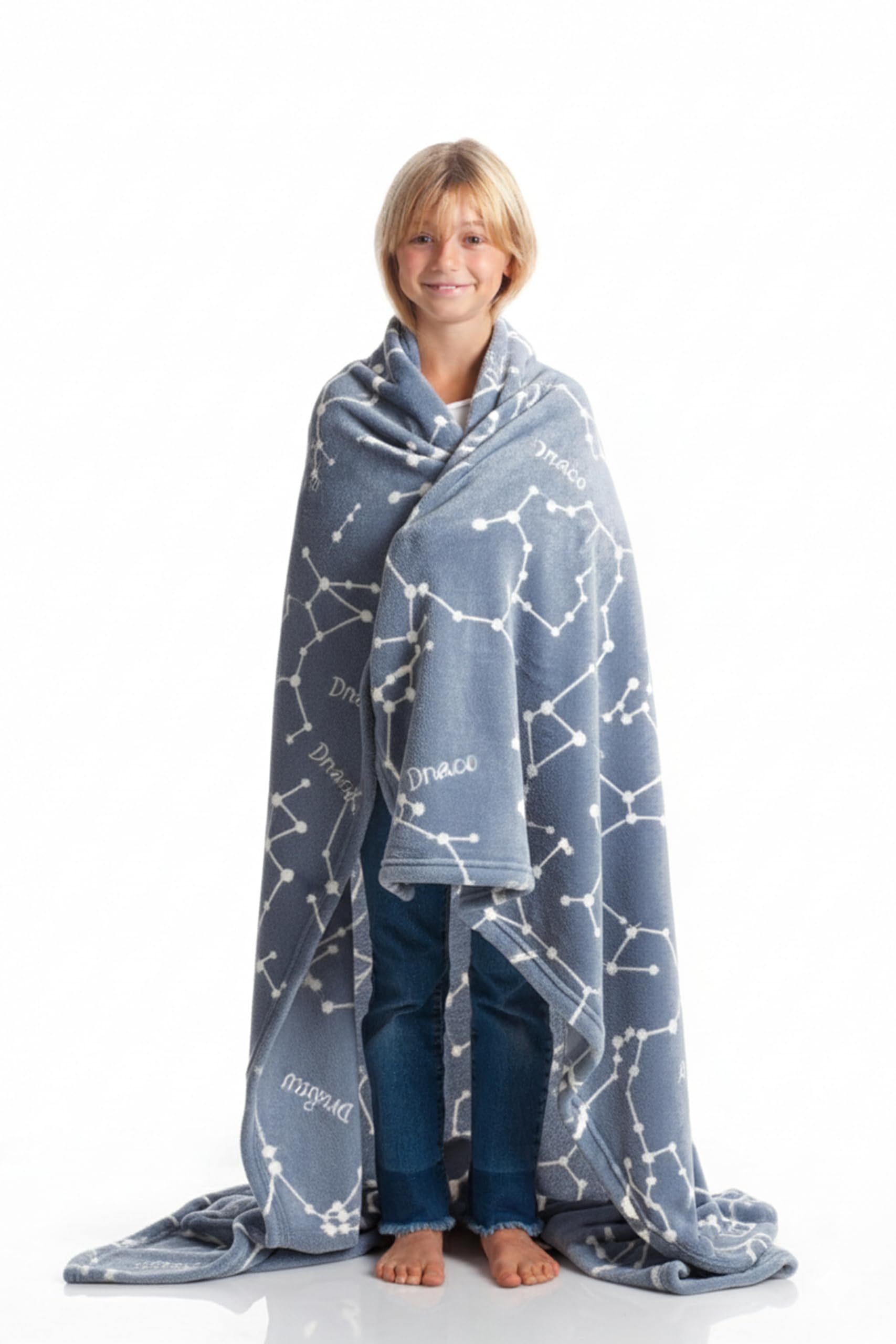 Manta Sofa Glow Estrellas, Suave Microfibra para Sofa, Pelo ultrasuave, 130x150cm, Manta Cama 150, Plaid Cama. Brilla EN LA Oscuridad, o Colcha Sofa. Idea, Mantas para Cama OEKO-TEX STANDARD 100