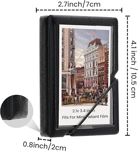 Miniatura 4 de Lifting Álbum de fotos de 28 bolsillos para cámaras instantáneas Fujifilm Instax Mini 70 7s 8 8+ 9 11 25 50s 90, Polaroid PIC 300, lomógrafos (negro