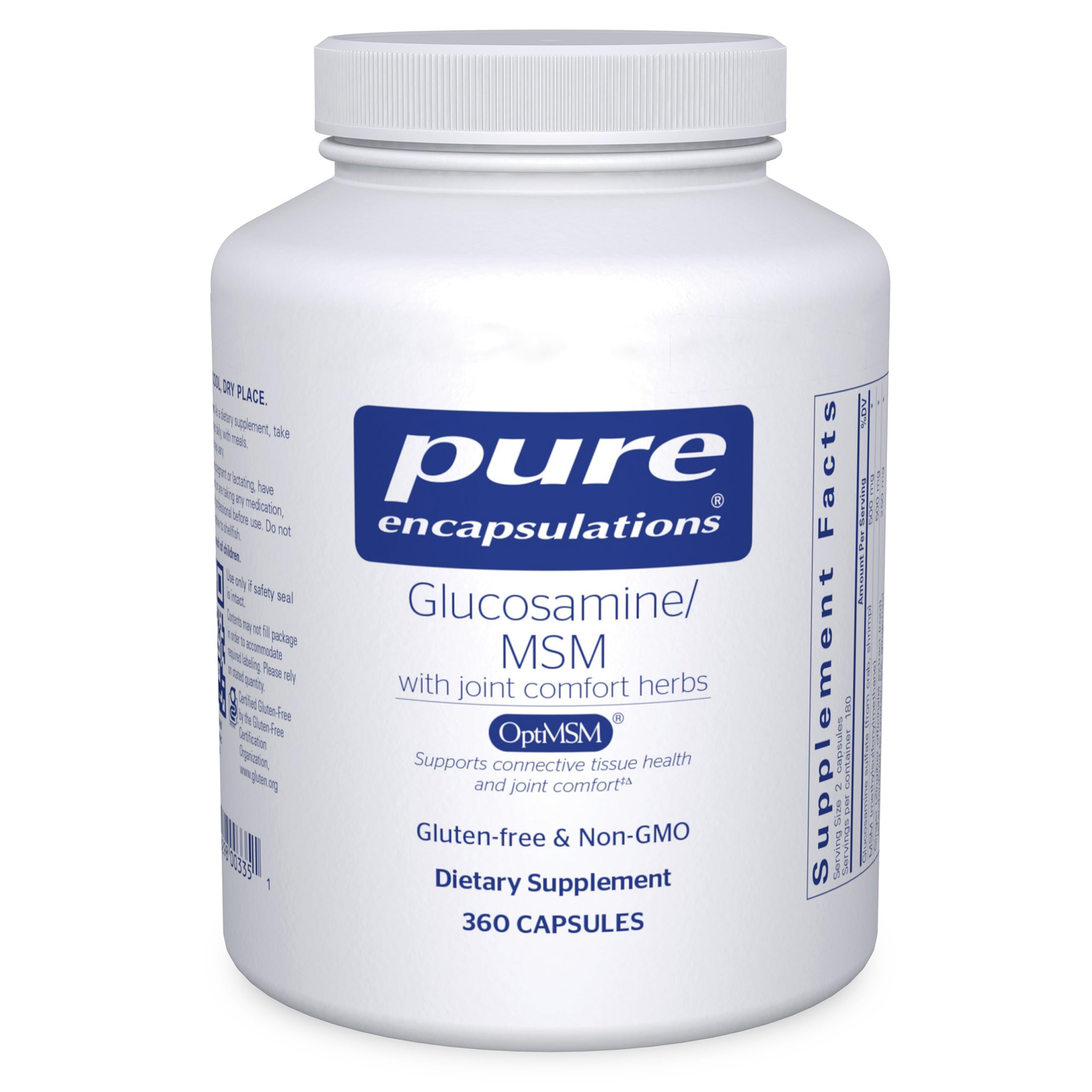 Glucosamine MSM | Supplement for Joint Support, Mobility, Comfort, Cartilage Health, and Connective Tissue* | 360 Capsules
