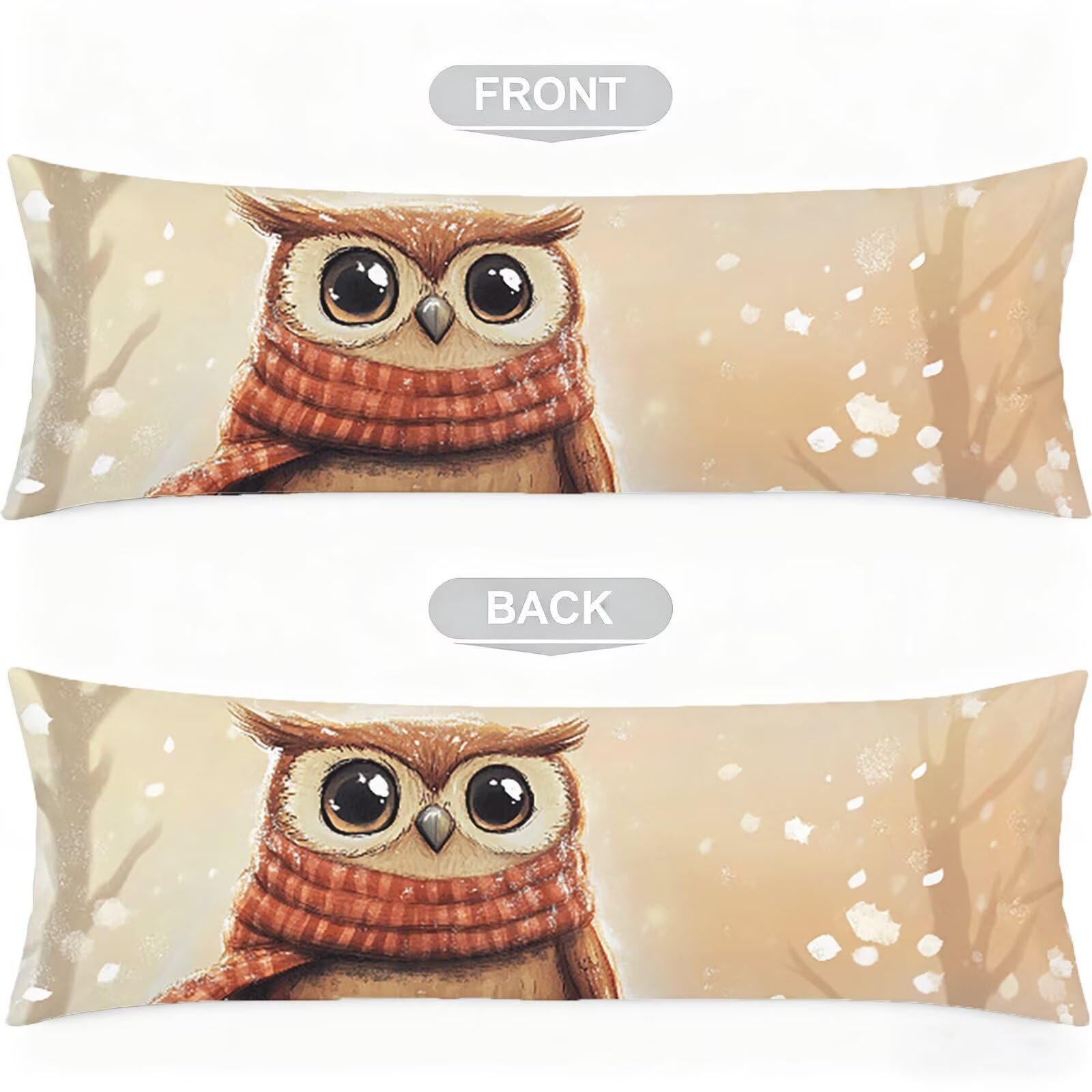 Poszewka na poduszkę 50 x 150 cm, poszewka na poduszkę 150 cm, poszewka na poduszkę sowa, zestaw 2 dwustronnych aksamitów, poszewka na poduszkę poprawia jakość snu, poduszka do salonu, sypialni, łóżka