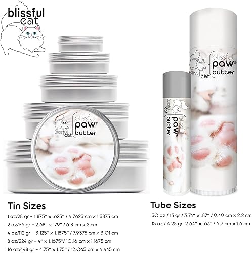 Miniatura 6 de The Blissful Cat Paw Butter, hidratante para almohadillas secas para patas, suaviza y protege una pata áspera, versátil bálsamo para patas de gato,