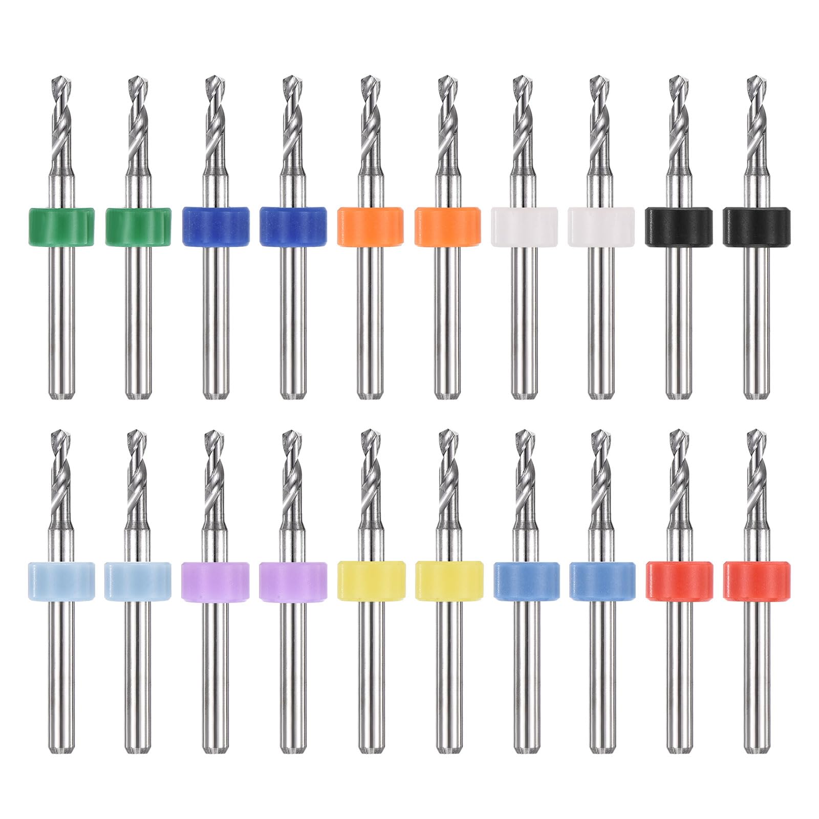 PATIKIL 20 Pack 2.35mm Micro Drill Bits 1/8" Shank Carbide Tungsten Steel 135° Mini Small Bits Print Circuit Board Drilling Tool for CNC Engraving Precision Machinery