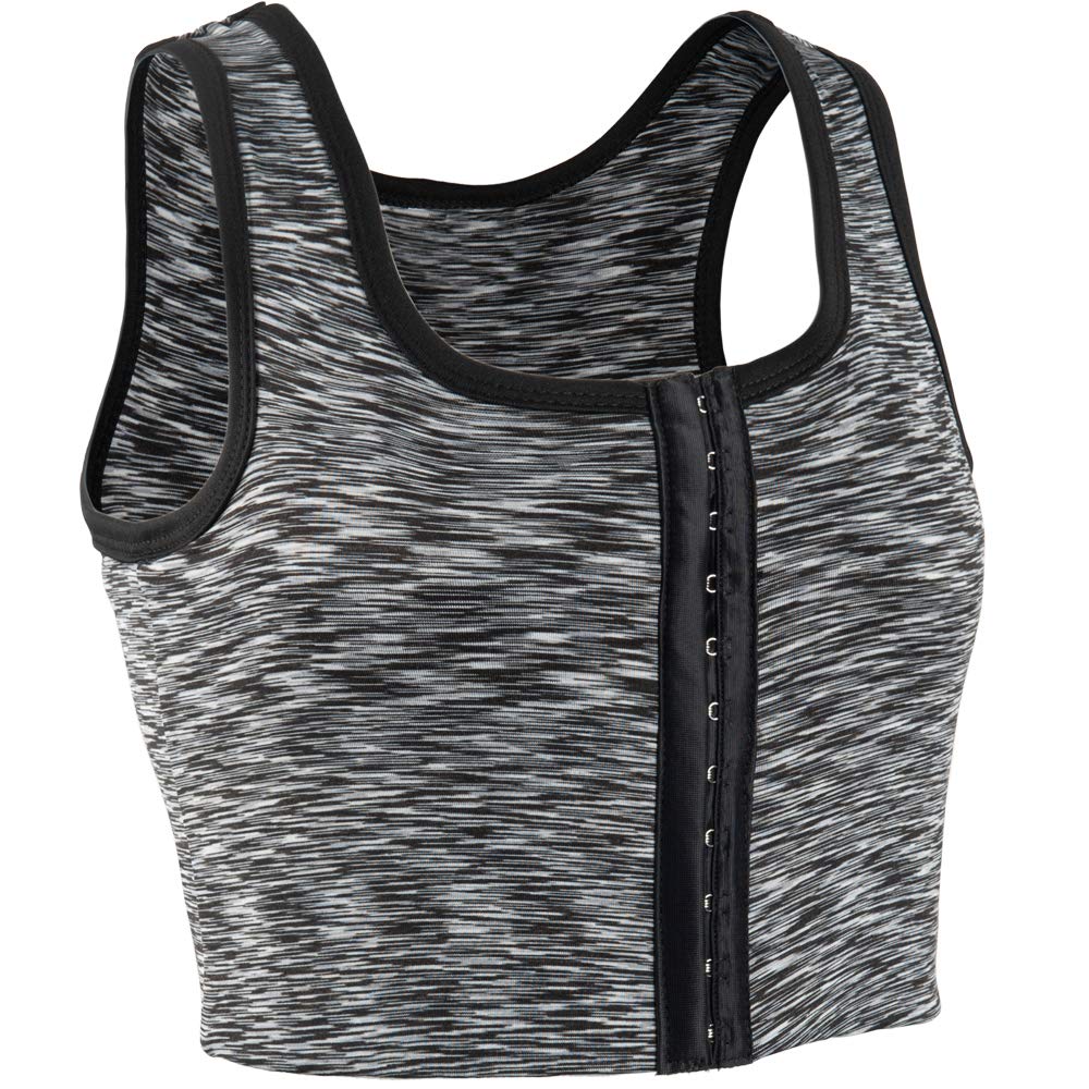 XUJI3 Rows Central Clasp Chest Binder Tank Top