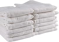 Fasoar 3-Ply Prefold Cloth Diapers - 100% Cotton Washable Reusable for Babies Toddlers 10-35 lbs (12 Pack)