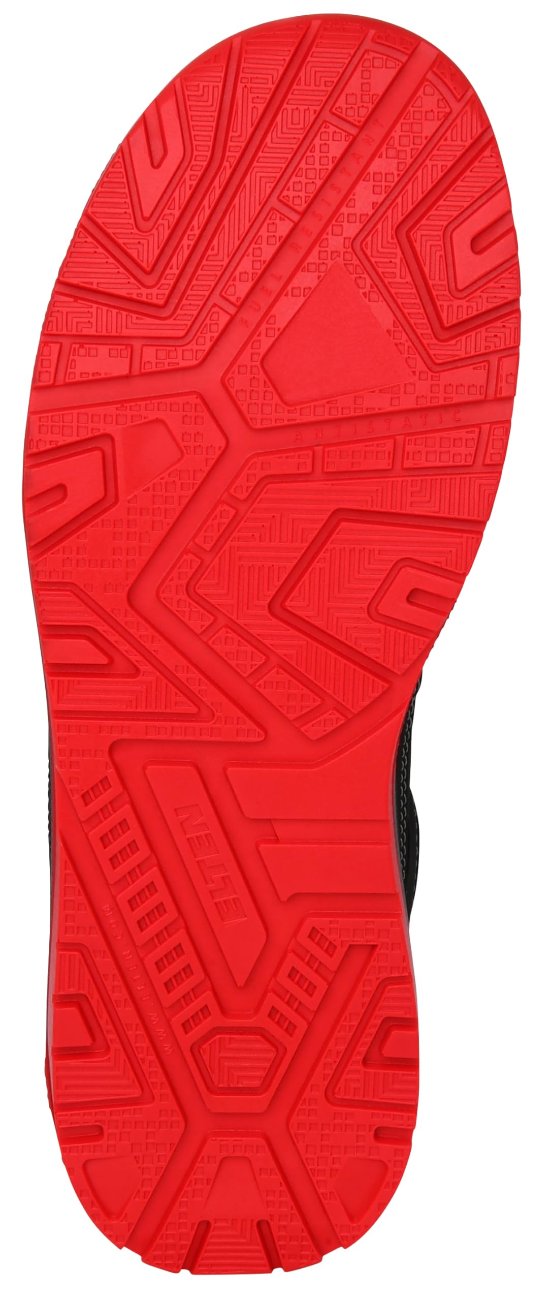 ELTEN MAVERICK negro-rojo Mid ESD S3S, Zapatos de seguridad para hombre, ligero, puntera de acero, material superior: piel, forro interior: textil (transpirable), talla 44