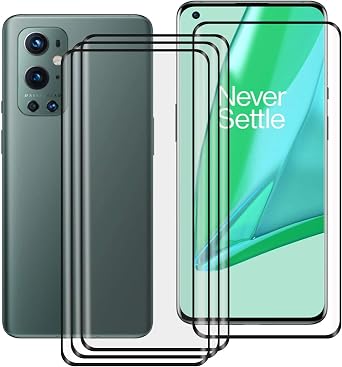 [4-Pack] for OnePlus 9 Pro 6.70" Screen Protector, 9H Hardness Anti-Scratch Tempered Glass Screen Protector,No Bubbles Tempered Glass Protective Film for OnePlus 9 Pro