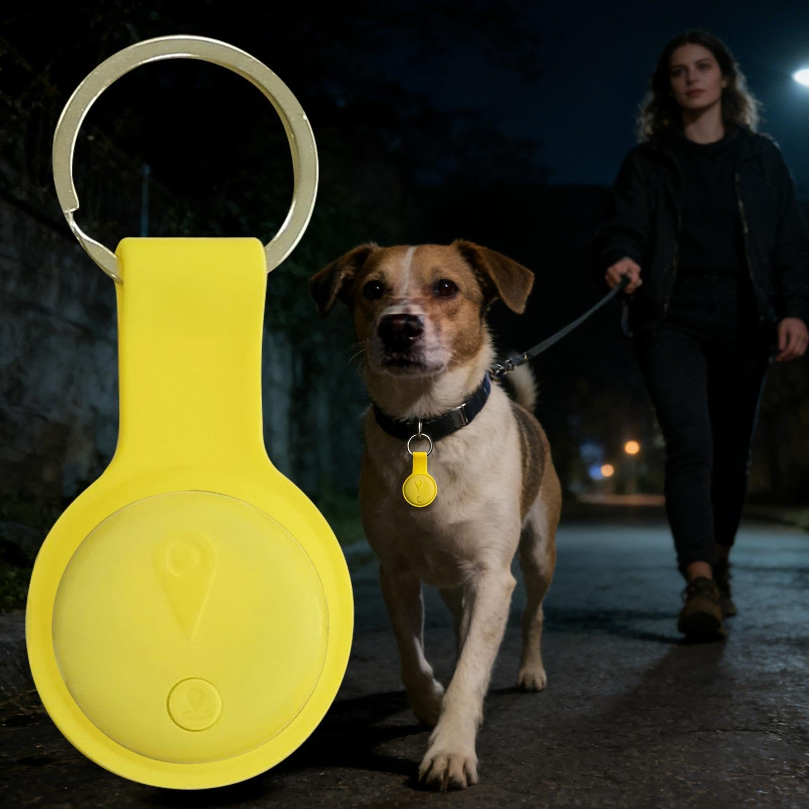 Collare GPS per cani, senza abbonamento, lungo raggio per dispositivo di localizzazione, costruzione impermeabile con regolabile, strumento di localizzazione in reale per passeggiate