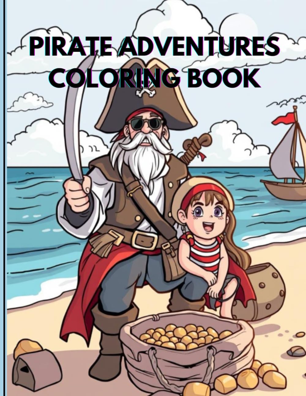 Kids pirate adventure coloring book