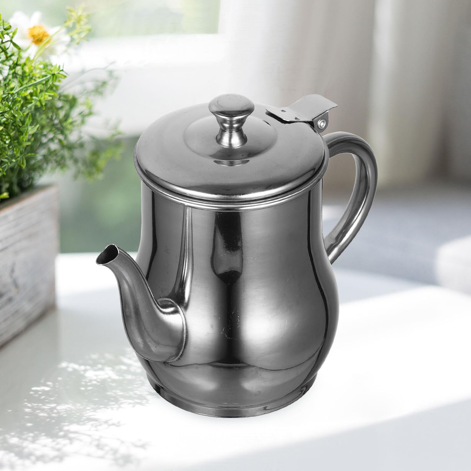 Aceitera con Filtro de Acero Inoxidable 18oz para Cocina