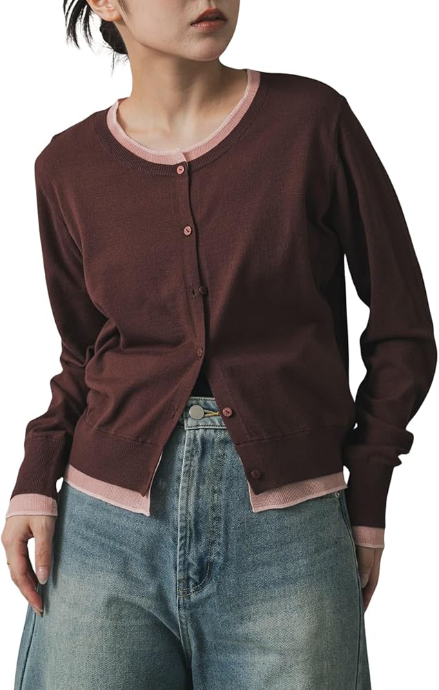 Amazon | [センスオブプレイス] カーディガン レイヤードバイ