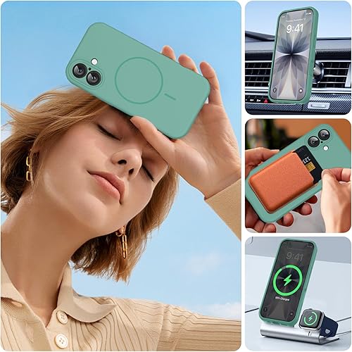 Miniatura 509 de Miracase Funda diseñada para iPhone 13 Pro Max con protector de pantalla, [forro de microfibra suave antiarañazos], funda protectora de silicona