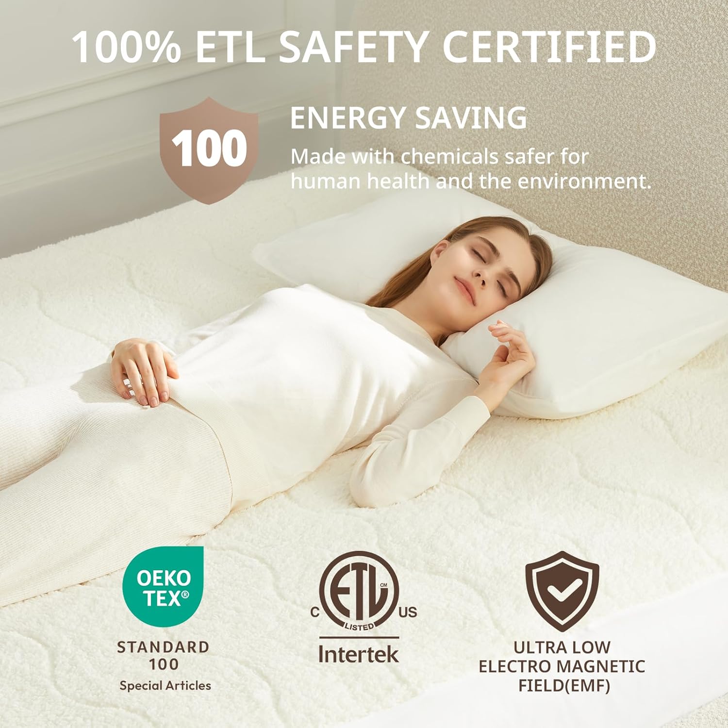 Heated Mattress Pad Twin XL, Electric Mattress Pad with 9 Heat Settings, Memory Function, Fast Heating, 1-12 Hours Auto Off, Deep Pocket, Machine Washable, 39"x 80", White - Image 6