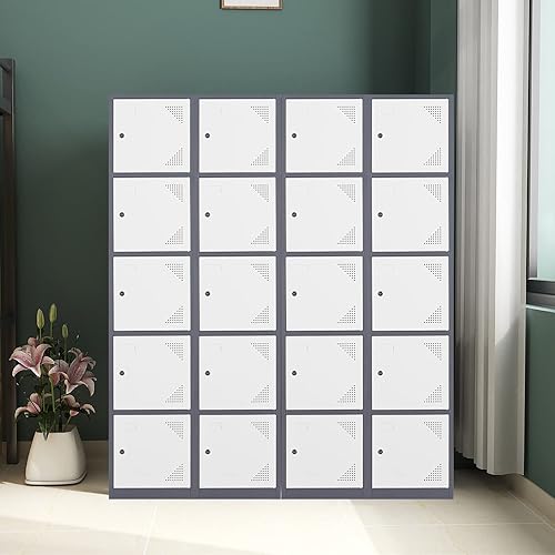 Vista 73 de Yizosh Taquillas de metal para empleados con llaves, armario de almacenamiento de 71 pulgadas para empleados con 1 puerta, armario de almacenamiento