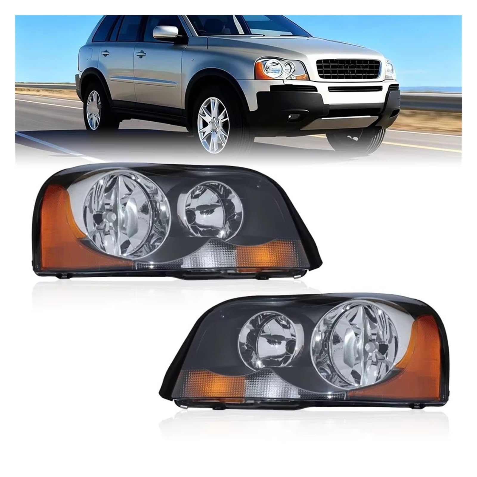 FARO PRINCIPAL Para VOLVO Para XC90 2003-2014 OE Estilo Conjunto Faros Delanteros Para Luces Camión Faro Delantero DRL Señal Giro 2 Piezas Faros Delanteros