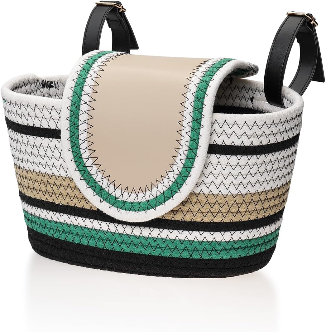 Handmade Bike Basket Front, Woven Bicycle Baskets for Adult Bikes, Rustic Detachable Handlebar Basket with Lid, Adjustable Leather Straps