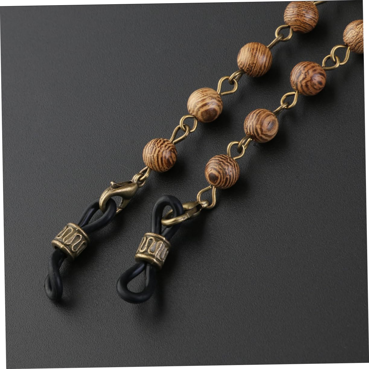 VALICLUD 3piezas Cadena De Perlas De Madera Para Gafas Soporte De Gafas De Diseño Elegante Accesorio De Moda Para Hombres y Mujeres