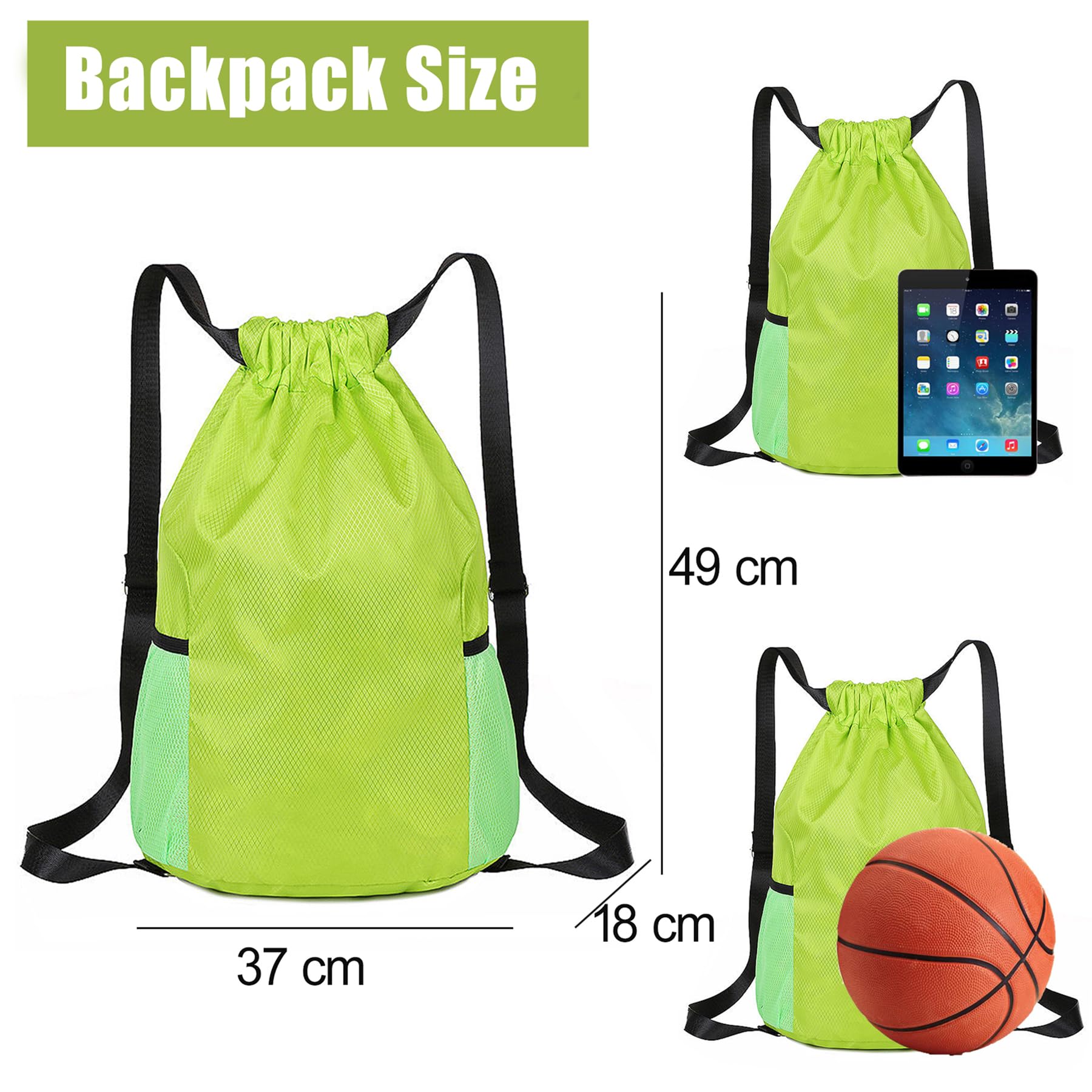 KANGSIT Drawstring Bags, Unisex Gym Sack - Image 2
