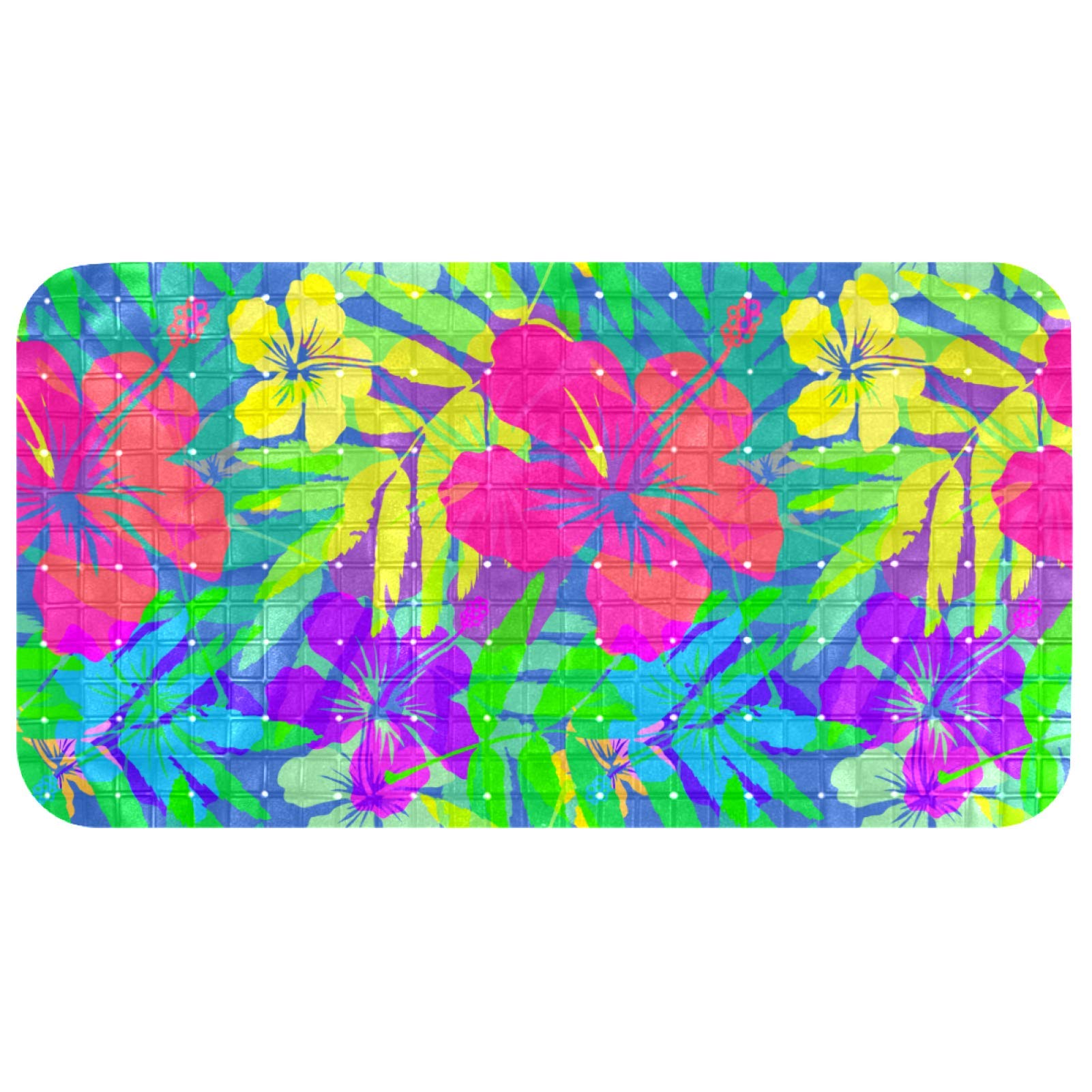 Tapis de salle de bain floral pour sécuriser la douche familiale