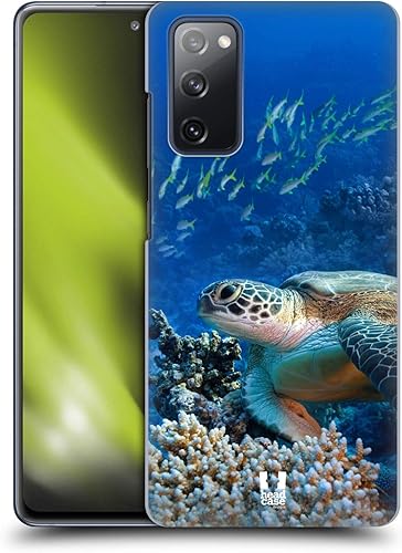 Head Case Designs Carcasa rígida para Samsung Galaxy S20 FE 5G de Sea Turtle Sitting On Coral Reef Wildlife