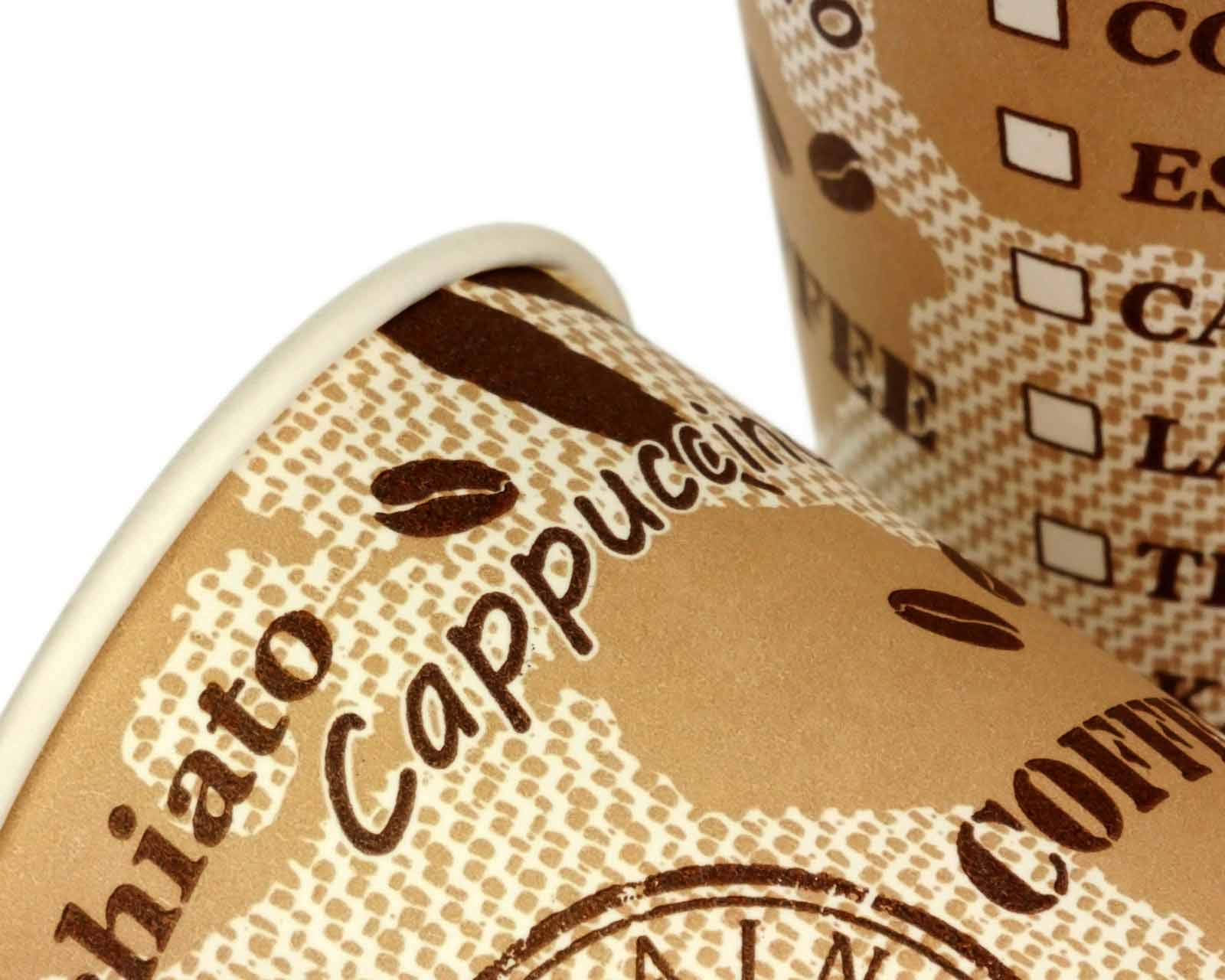 1000 x kubki do kawy, papierowe kubki do kawy na wynos, pojemność 180 ml, piękny wygląd