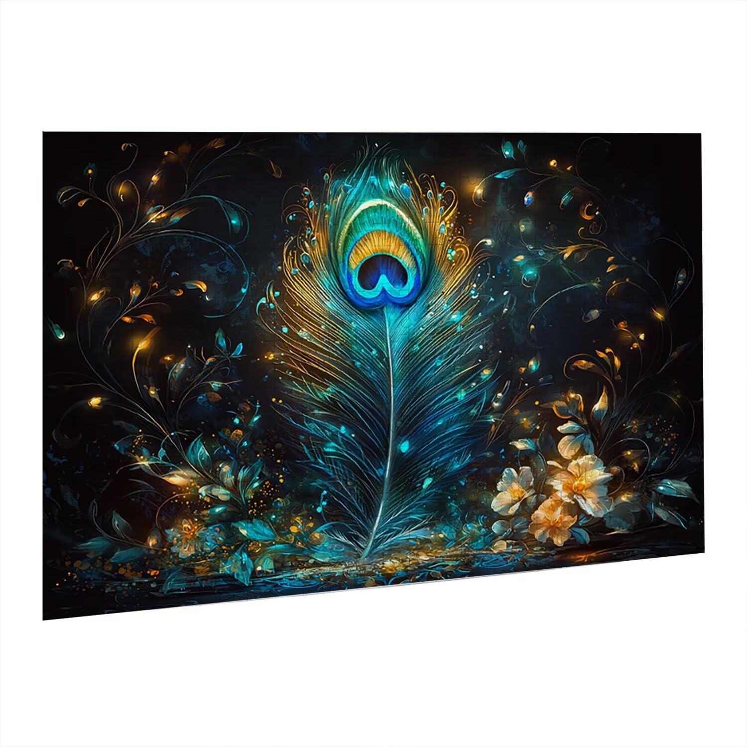 Jigsaw Puzzle, 1000 Pezzi Puzzle Classici, Paone Puzzle Rilassamento Intelligence, Mpossibile Difficile Puzzle Impegnativo per Adulti Puzzle Gioco Familiare, Regalo per Amore Amico Piume fr0-693