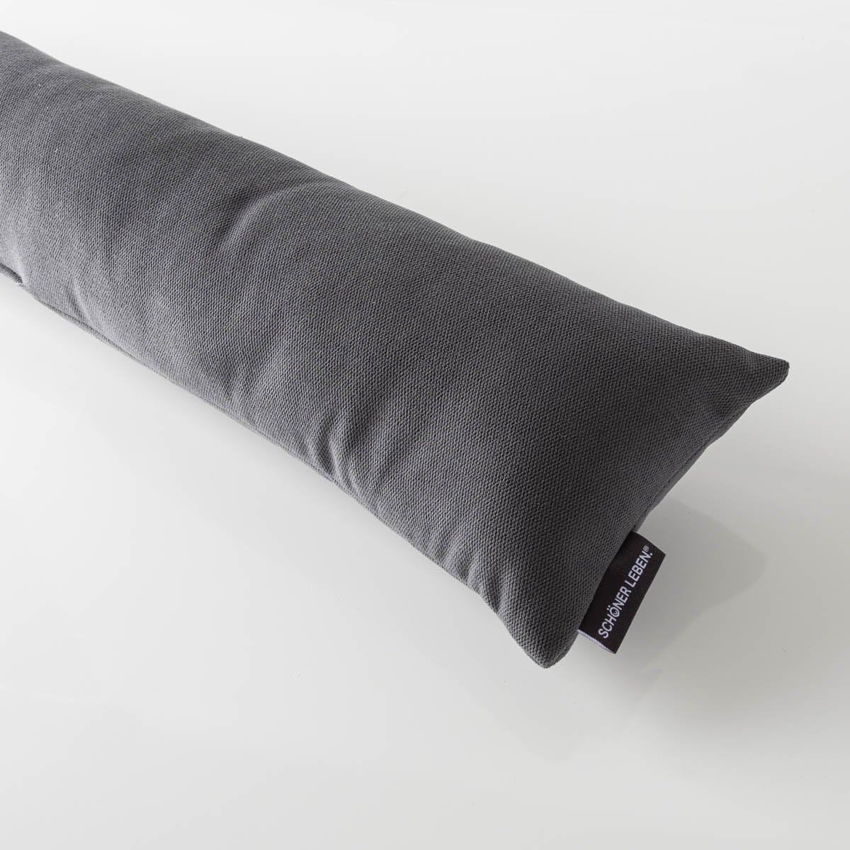 SCHÖNER LEBEN. Zugluftstopper Thermo Uni Anthrazit, Auswahl:80cm Länge