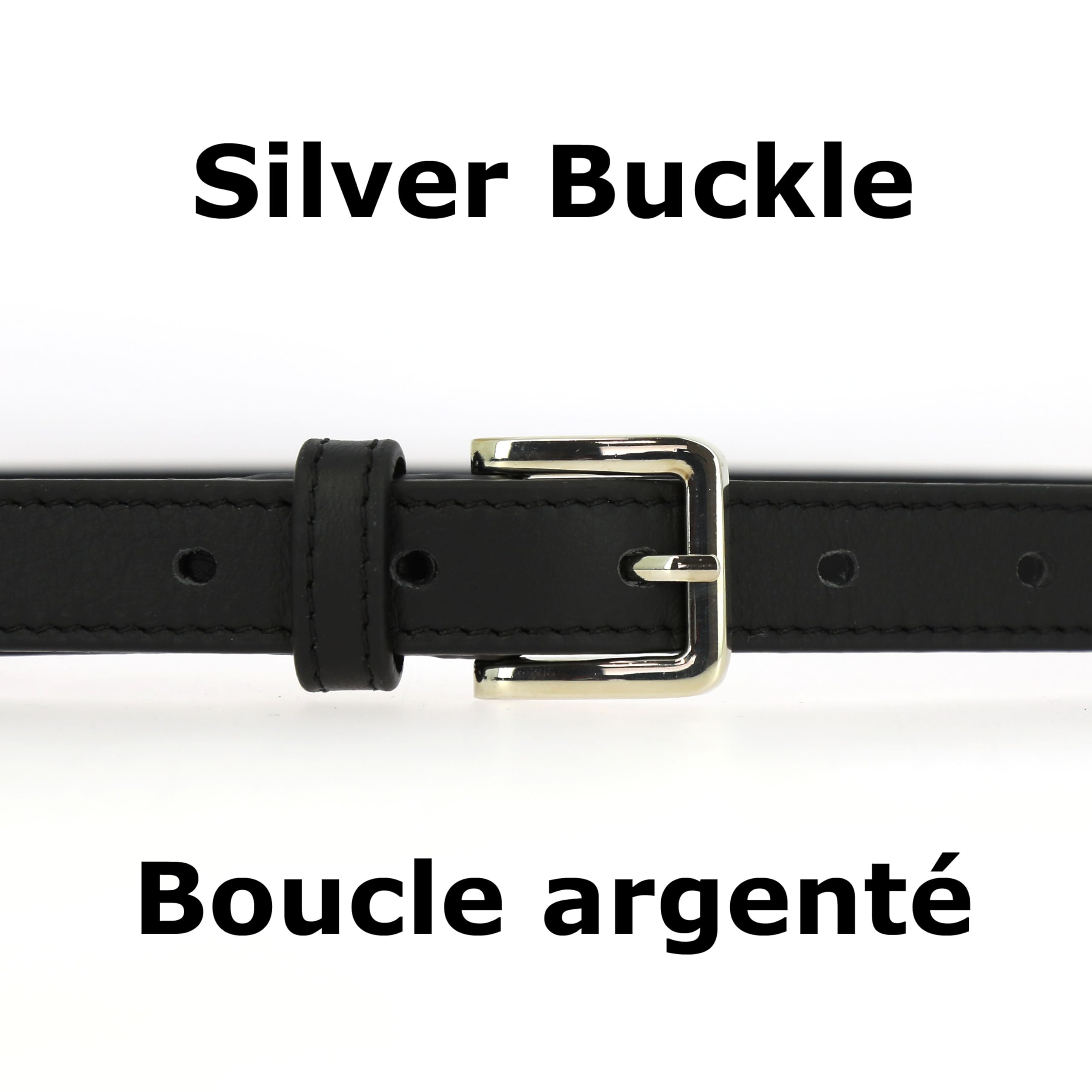 FASHIONGEN - Cinturón de 2 cm cuero italiano genuino para las mujeres, LINDA