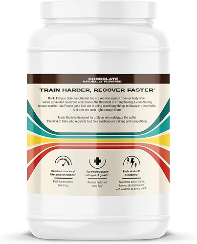 Miniatura 6 de Endurance Fuel Chocolate - Proteína, electrolitos de carbohidratos, cafeína, recuperación muscular, rendimiento máximo, tarro de 2.3 libras