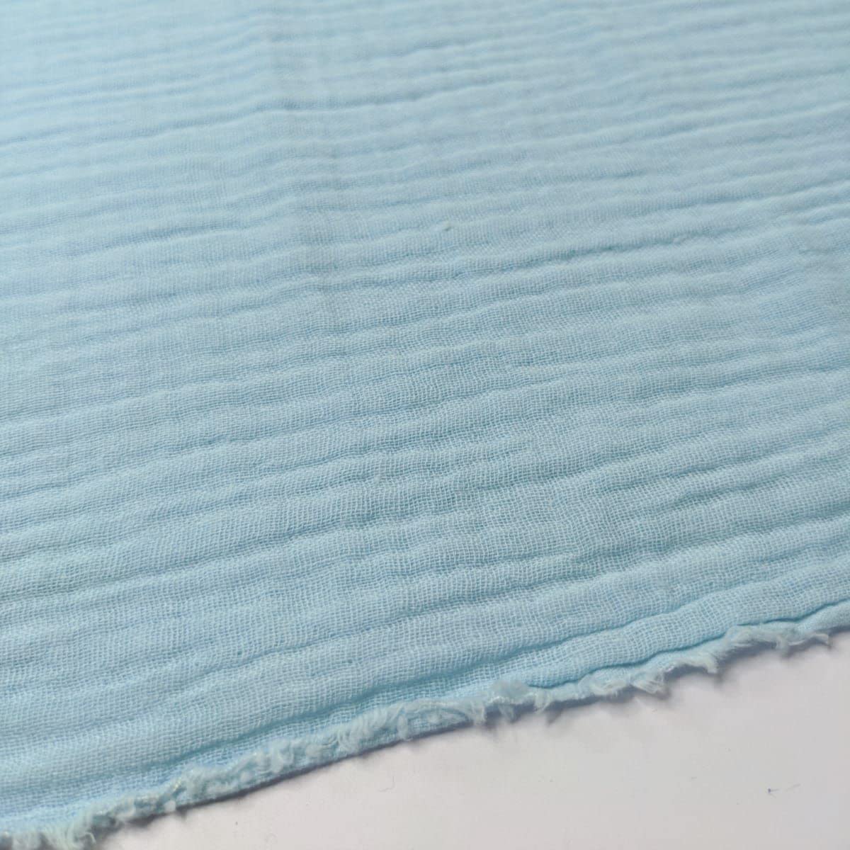 Double Gauze 100% Cotton Plain Fabric Dress Making Lightweight Muslin Baby Swaddle Blankets Scarves Summer Clothing | 53" - 135 cm Wide | per Metre (Taupe) — view 14