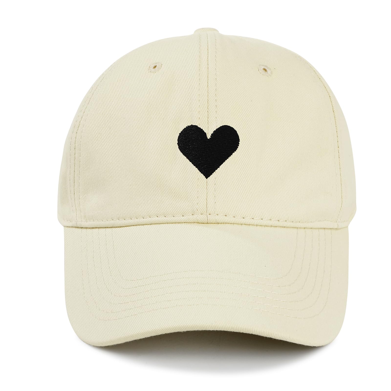 American Trends Womens Baseball Caps Cute Heart Embroidered Dad Hat