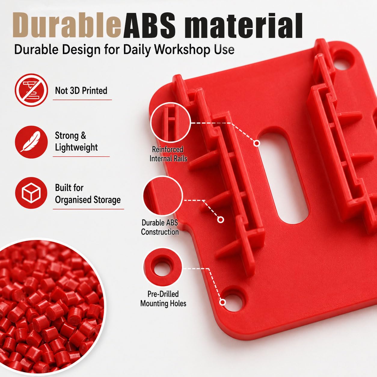 Lot de 8 Supports Batterie pour Milwaukee M18 18V, Porte-Batterie Mural | Compatible avec batteries Milwaukee M18 48-11-1815/1828/1850/1860, idéal pour murs, établis et coffres à outils