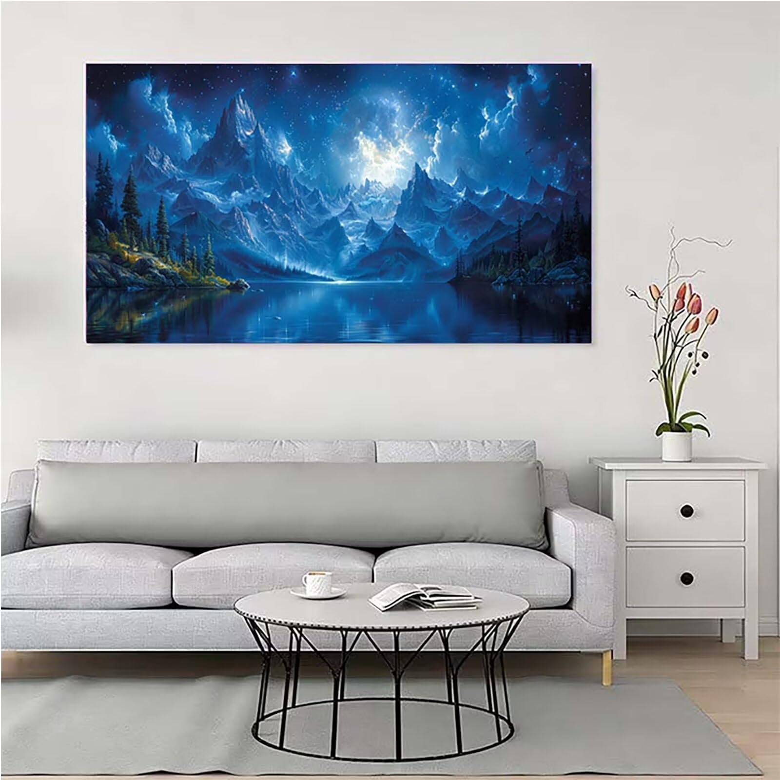 Montagna Diamond Painting Grandi Dimensioni 50x100cm, Diamond Painting 4-10