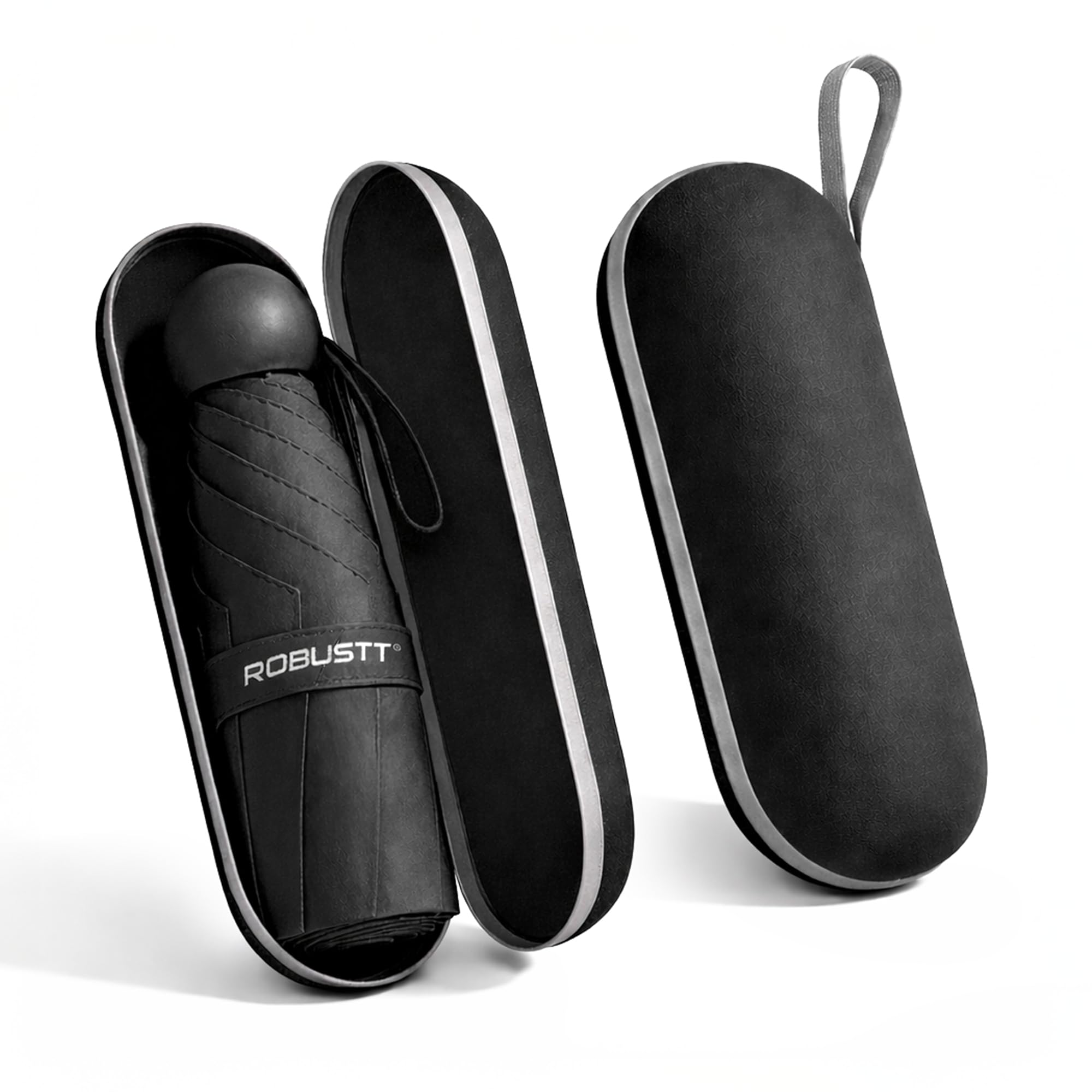 Robustt Capsule Mini Foldable Travel Umbrella | Black | UPF 50+ UV & Rain Protection | 3 Fold Compact | For Women, Men & Kids | Windproof, Waterproof, Pocket-Size with Storage Case-picture-20