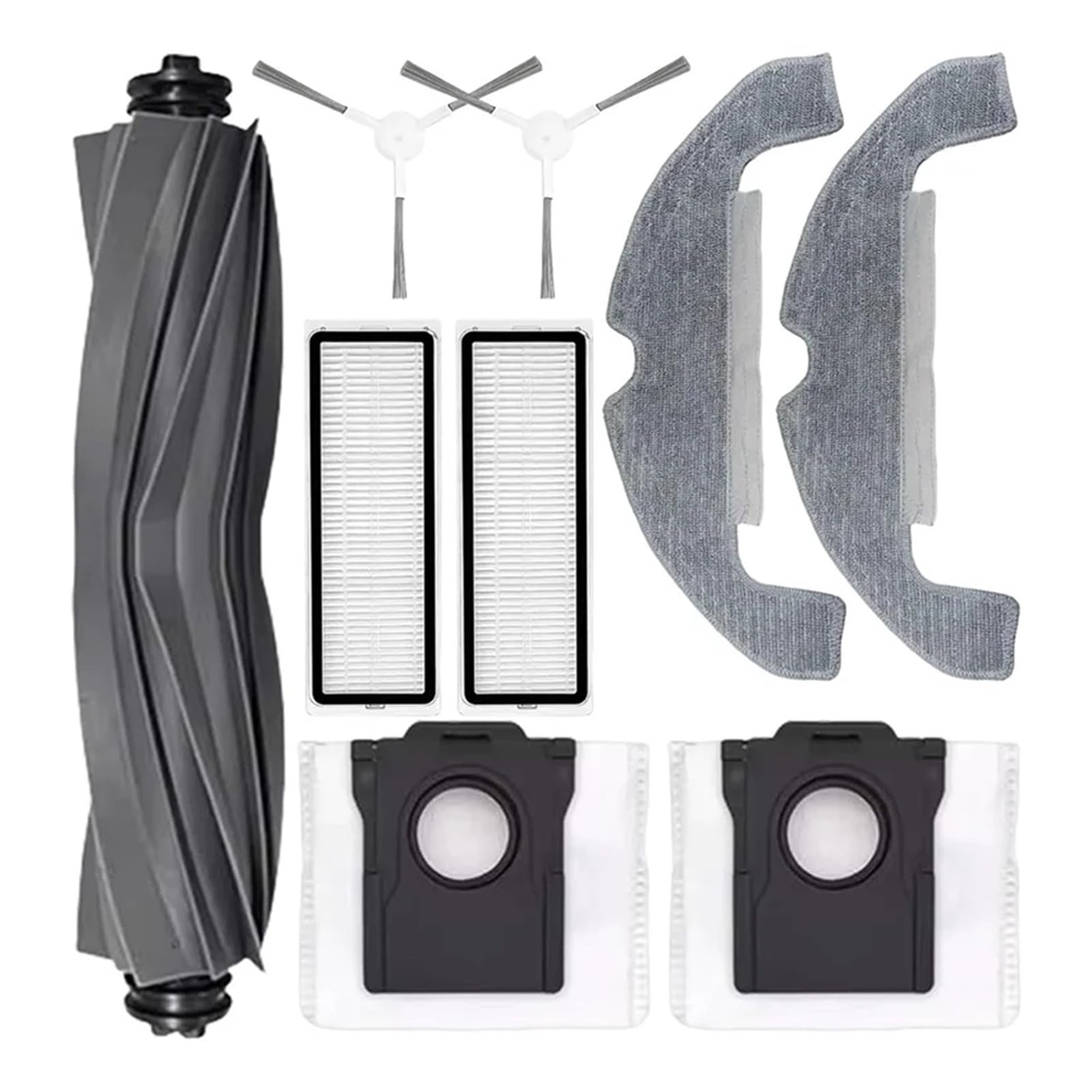 Dirlux Compatible for Dreame D10 Plus Gen 2 Robot Vacuum, Y48A Replacement Kit with Main Side Brush HEPA Filter and Mop Bag