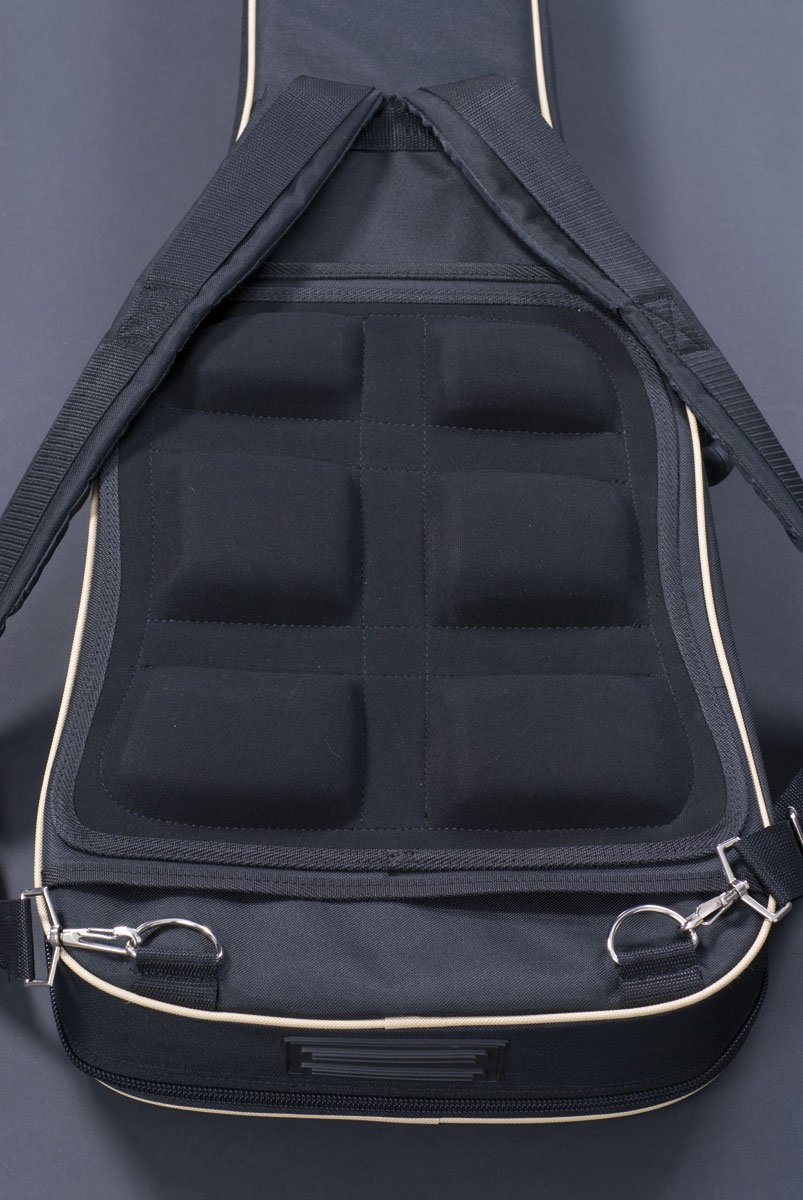 TOBAGO Housse 45 Soft Case Guitare Classique, Polyester, Poche frontale, Noir