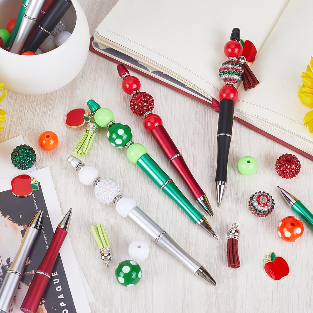 Kleurrijke Balpennen Set WEWAYSMILE 12Pcs Bead Pen Bulk Diy Kralen