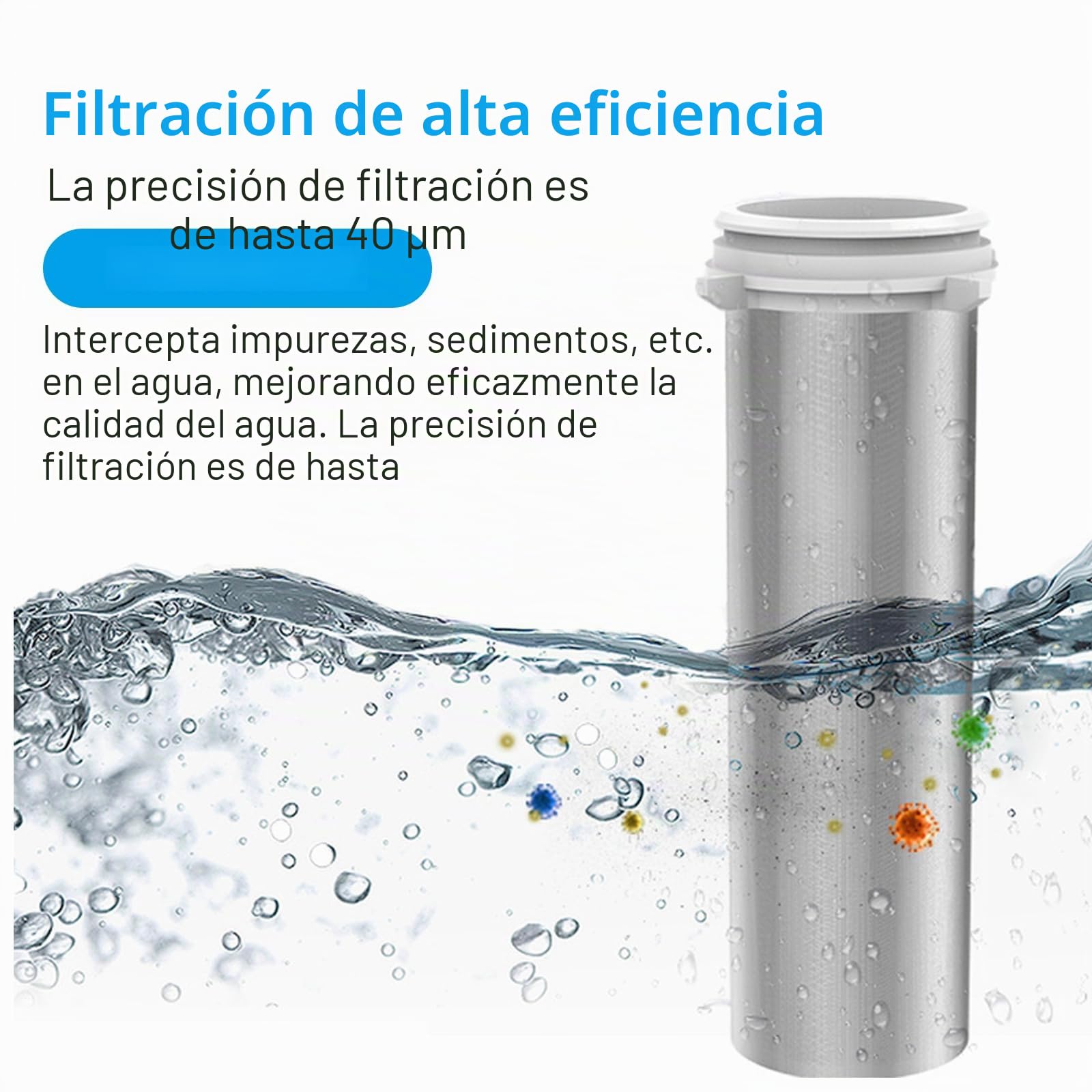 Filtro de retrolavado, prefiltro de agua, filtro de sedimentos, filtro de agua reutilizable, filtro de agua para sedimentos de spin down, filtro fino lavable para manguera de agua de pozo (hilo de 3/4