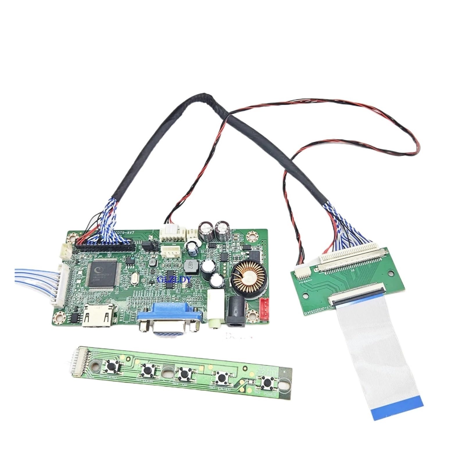 Kit Scheda Driver LCD HSD123JPW3-A10 HSD123JPW3-A15 HSD123KPW1-A30 Kit Driver EDP | Kit driver EDP for display centrale for auto HDMI con schermo da 12,3 pollici 1920x720 50P(HSD123JPW3-A10)