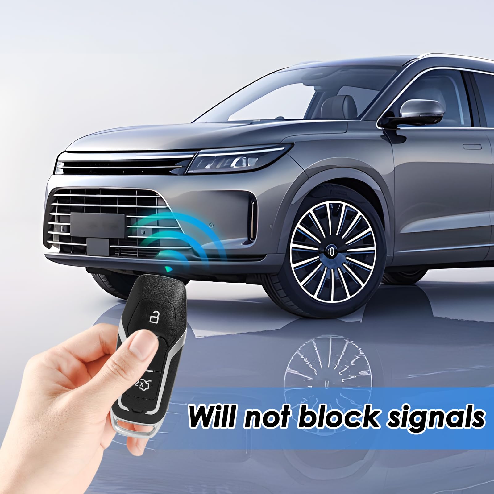 Carcasa De Llave Repuesto Para Ford Edge, Mondeo, S-MAX, Galaxy (3 Botones) - Fácil De Instalar, Sin Reprogramar
