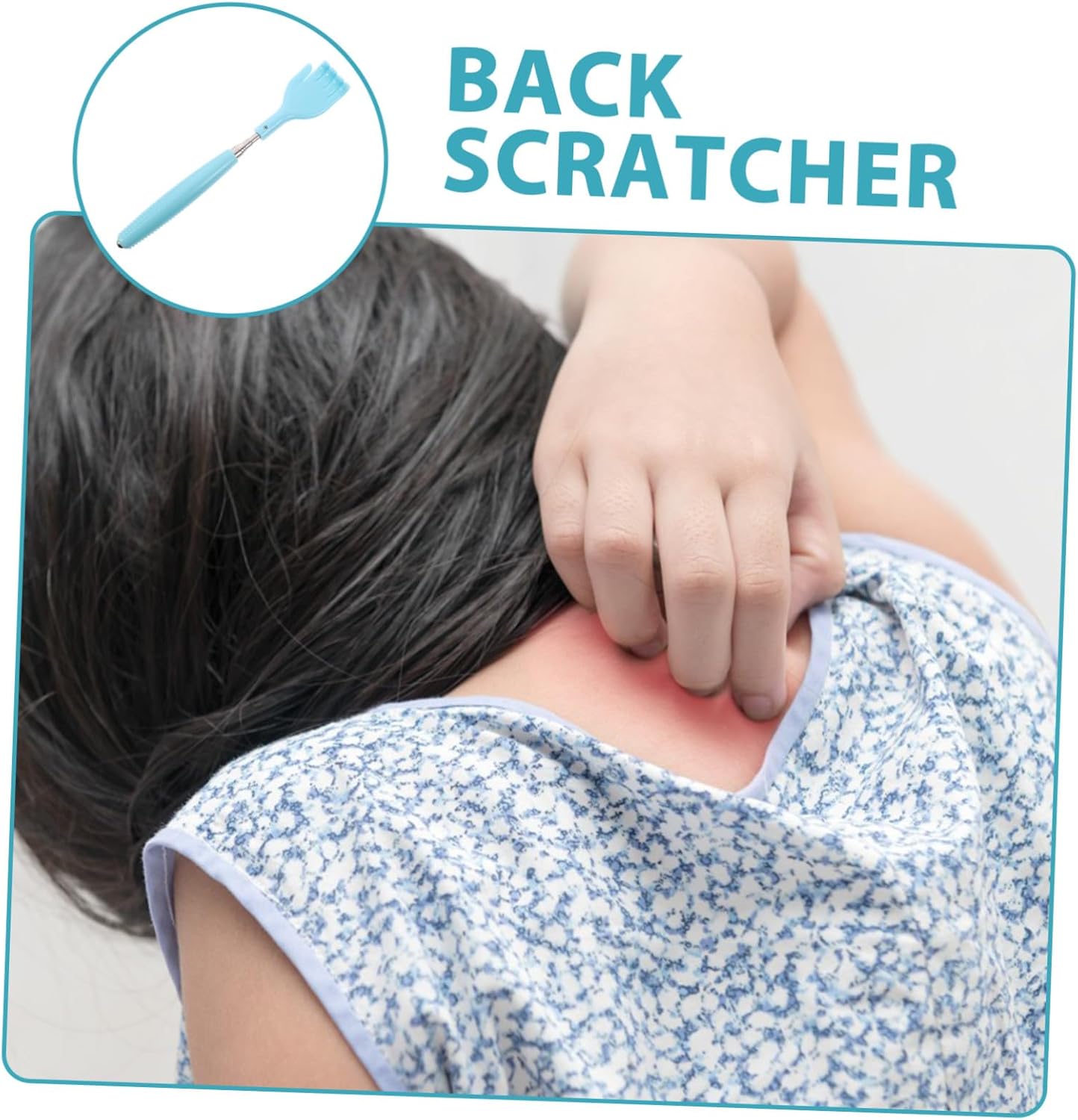 Extendable Stainless Steel Back Scratcher and Body Scratcher with PP Handle Portable Massager Tool for Itch Relief and Reach Areas Easy Self-use for Daily and Travel
