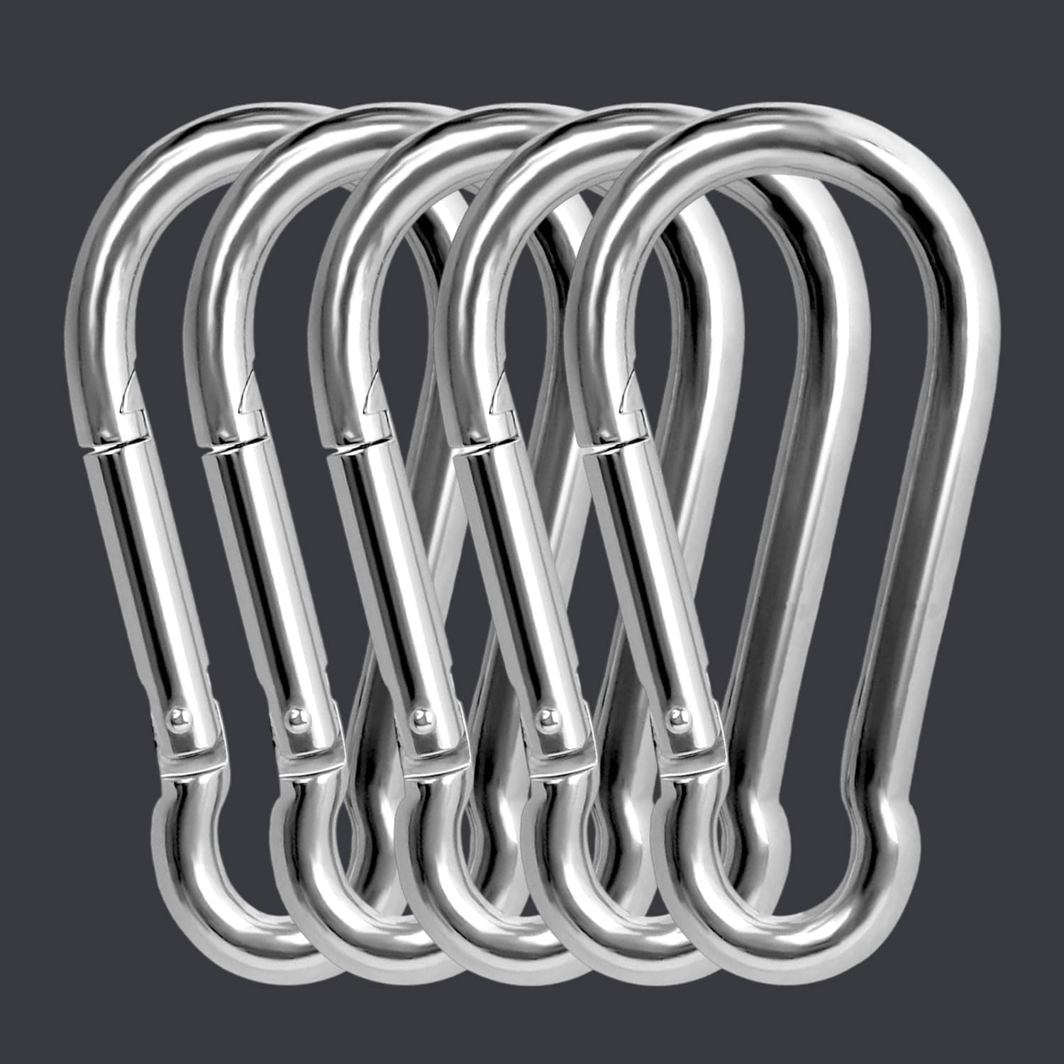 Karabina Metal Bağlantı Elemanı, 6x60 mm, 5 Adet