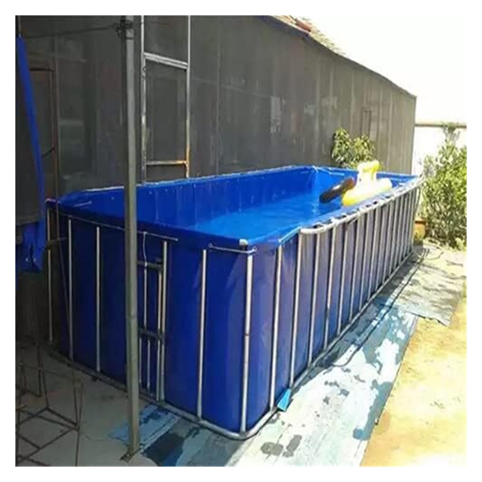 Vasca per laghetto da Esterno per Carpe Koi e Tartarughe - Riparo Acquatico Resistente con valvola di Scarico, Grande 2,9 x 0,9 m, Ideale per laghetto di Carpe Koi e Giochi d'Acqua da giardi