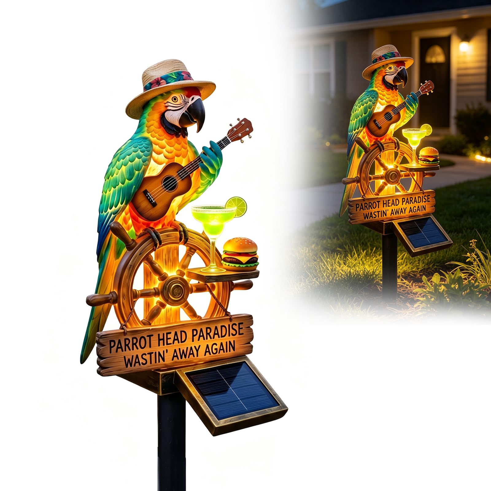Solar Halloween Black Cat & Pumpkin Moon Garden Stake Light, Outdoor Waterproof LED Yard Decoration, Hanging Lantern Lantern for Garden, Patio, Walkway, Porch