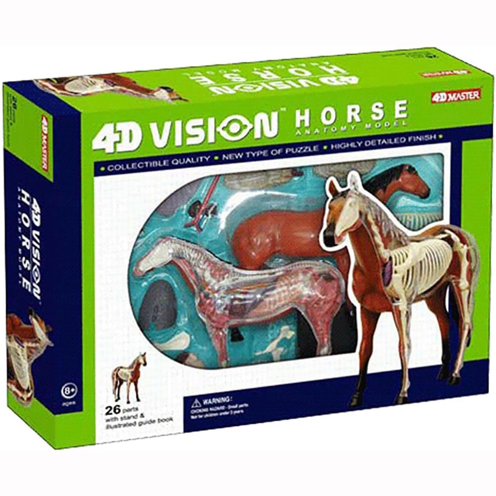 Outils Pédagogiques Modèle Anatomique de Cheval 4D – Échantillon de Squelette Animal Biologie Détachable 26 Pièces pour Clinique Vétérinaire Formation Enseignement Scolaire