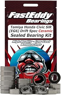 FastEddy Bearings Compatible with Tamiya Honda Civic SiR (EG6) Drift Spec Ceramic Sealed Bearing Kit