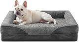 FURTIME - Cuccia Ortopedica Per Cani Di Taglia Media, Mousse A Cellule Aperte A Memoria, Letto Per Cani Rimovibile, Lavabile E Antiscivolo, Cuscino Con Bordi Alti E Supporto Rinforzato - 1