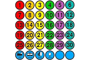 WhatSign Number Spot Markers: Vibrant Floor Markers for Classroom Line-Up Perfection